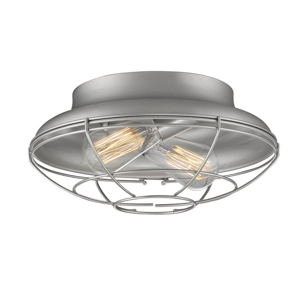 Millennium - 5382-SN - Two Light Flushmount - Neo-Industrial - Satin Nickel from Lighting & Bulbs Unlimited in Charlotte, NC