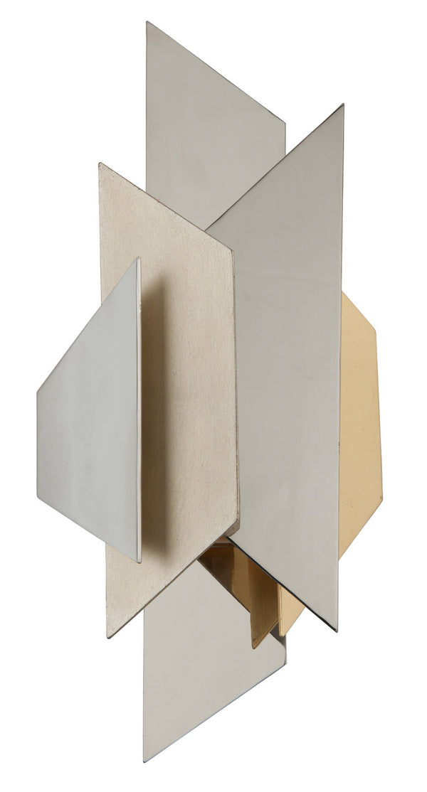 Corbett Lighting - 207-11 - One Light Wall Sconce - Modernist - Pol Ss W Silver/Gold Leaf from Lighting & Bulbs Unlimited in Charlotte, NC