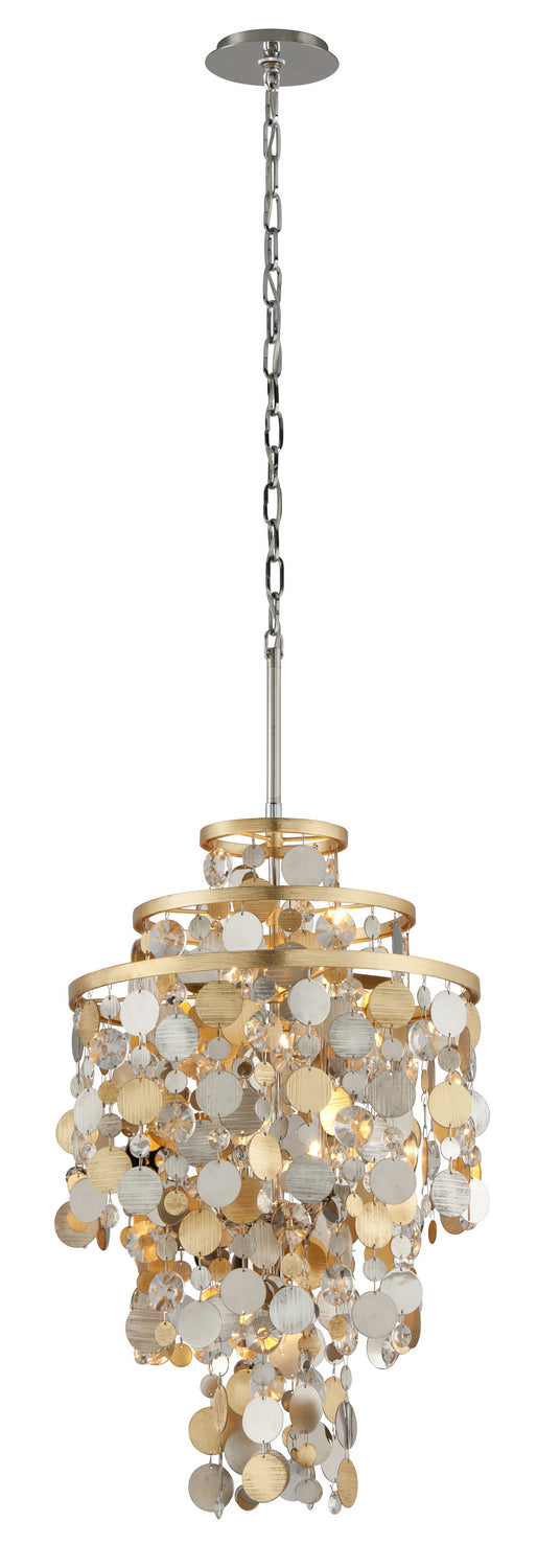 Corbett Lighting - 215-45 - Five Light Pendant - Ambrosia - Gold Silver Leaf & Stainless from Lighting & Bulbs Unlimited in Charlotte, NC