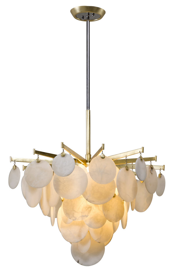 Corbett Lighting - 228-42 - LED Pendant - Serenity - Gold Leaf W Polished Stainless from Lighting & Bulbs Unlimited in Charlotte, NC