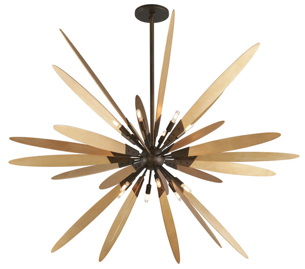Troy Lighting - F5278 - 12 Light Pendant - Dragonfly - Bronze With Satin Leaf from Lighting & Bulbs Unlimited in Charlotte, NC