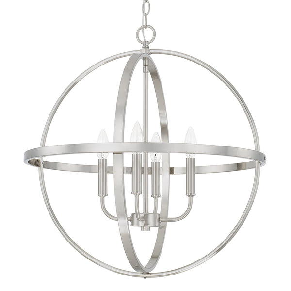 Capital Lighting - 317542BN - Four Light Pendant - Hartwell - Brushed Nickel from Lighting & Bulbs Unlimited in Charlotte, NC