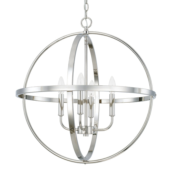 Capital Lighting - 317542PN - Four Light Pendant - Hartwell - Polished Nickel from Lighting & Bulbs Unlimited in Charlotte, NC