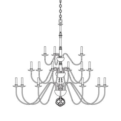 21 Light Chandelier from the Ball Basket Collection by Hubbardton Forge