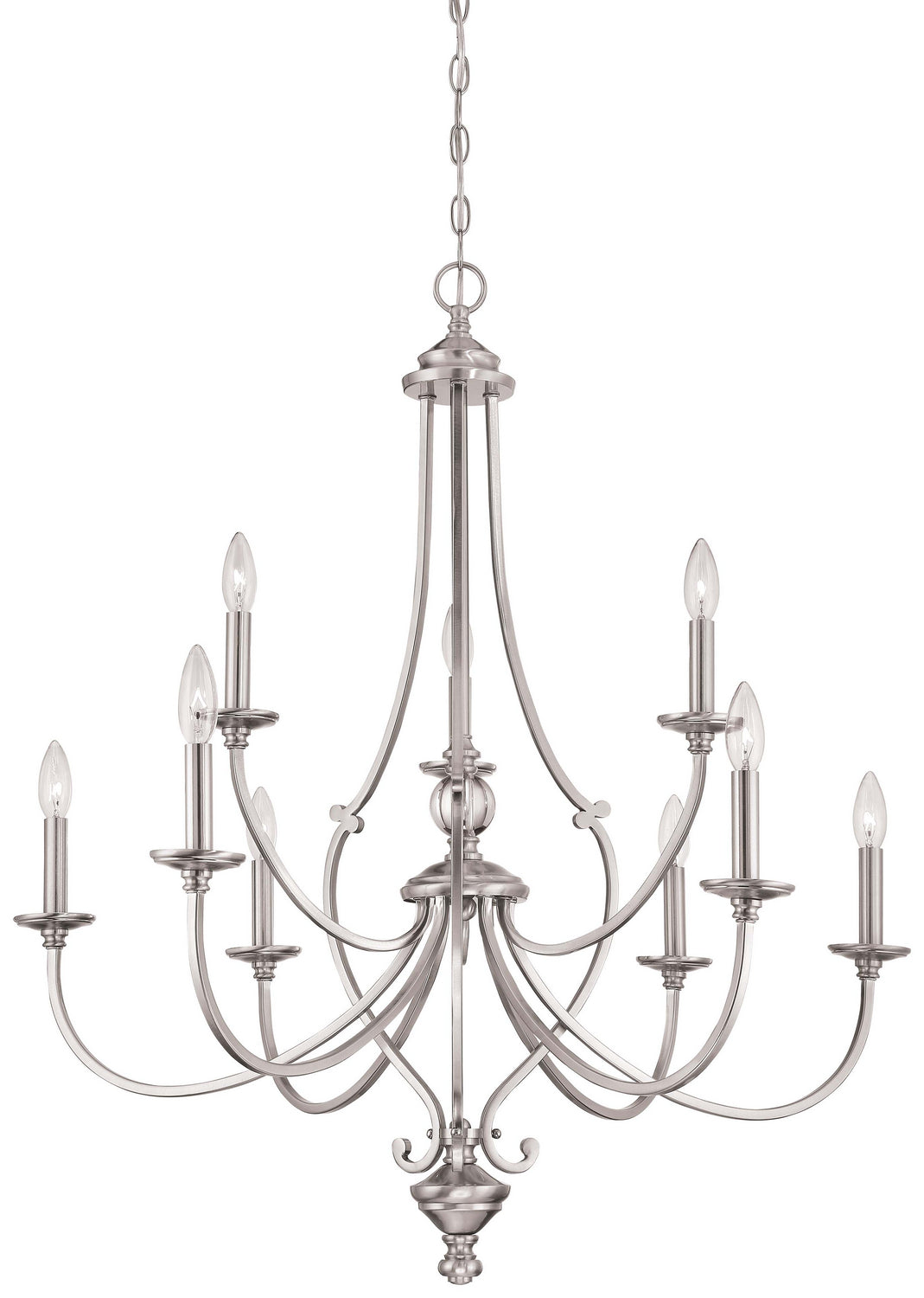 Minka-Lavery - 3339-84 - Nine Light Chandelier - Savannah Row - Brushed Nickel from Lighting & Bulbs Unlimited in Charlotte, NC