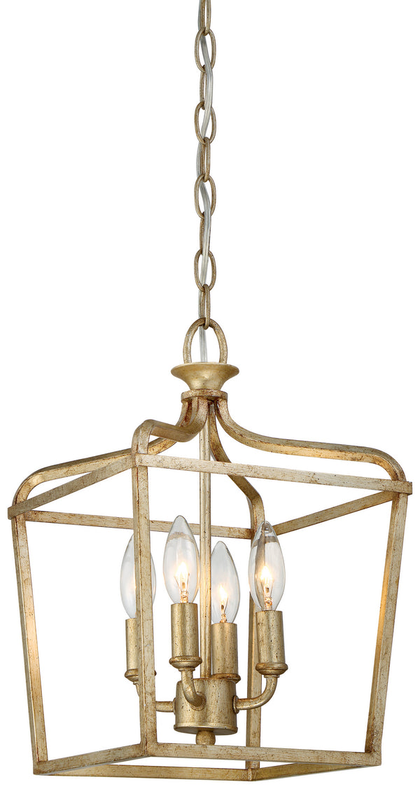 Minka-Lavery - 4445-582 - Four Light Pendant - Laurel Estate - Brio Gold from Lighting & Bulbs Unlimited in Charlotte, NC