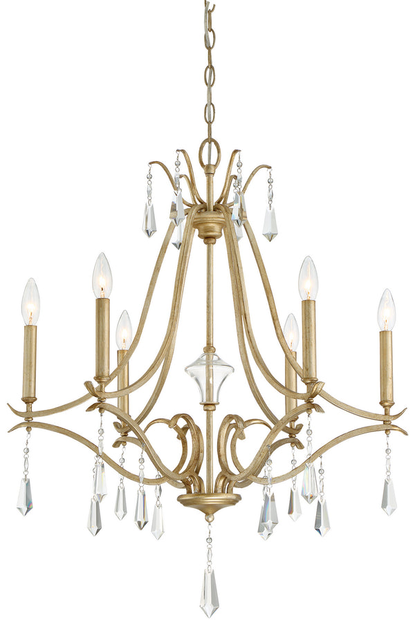 Minka-Lavery - 4446-582 - Six Light Chandelier - Laurel Estate - Brio Gold from Lighting & Bulbs Unlimited in Charlotte, NC
