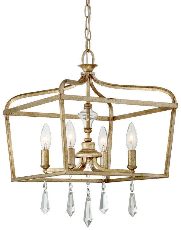 Minka-Lavery - 4447-582 - Four Light Pendant - Laurel Estate - Brio Gold from Lighting & Bulbs Unlimited in Charlotte, NC