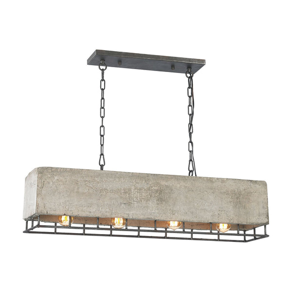 ELK Home - 14323/4 - 14323/4 - Four Light Chandelier - Four Light Chandelier - Brocca - Brocca - Silverdust Iron - Silverdust Iron