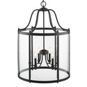 Six Light Pendant from the Payton BLK Collection in Matte Black Finish by Golden