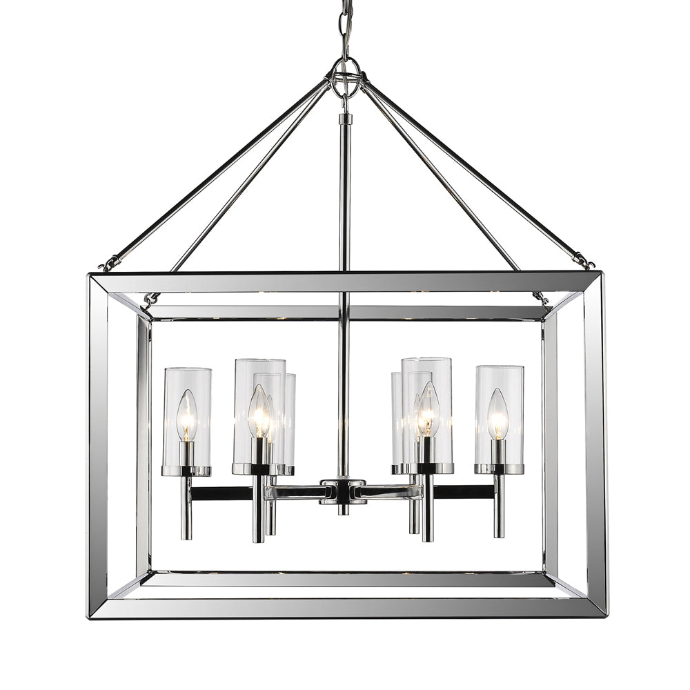 Golden - 2074-6 CH-CLR - Six Light Chandelier - Smyth CH - Chrome from Lighting & Bulbs Unlimited in Charlotte, NC