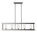 Golden - 2074-LP CH-CLR - Five Light Linear Pendant - Smyth CH - Chrome from Lighting & Bulbs Unlimited in Charlotte, NC