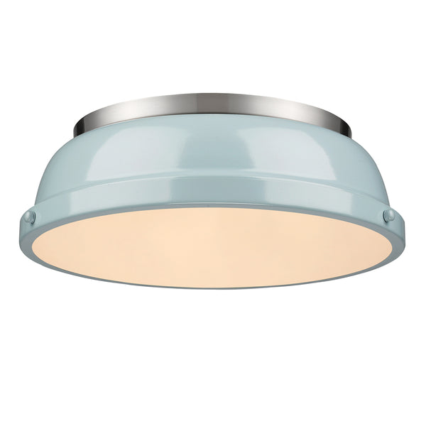 Golden - 3602-14 PW-SF - Two Light Flush Mount - Duncan PW - Pewter from Lighting & Bulbs Unlimited in Charlotte, NC