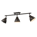 Golden - 3602-3SF RBZ-RBZ - Three Light Semi-Flush Mount - Duncan RBZ - Rubbed Bronze from Lighting & Bulbs Unlimited in Charlotte, NC