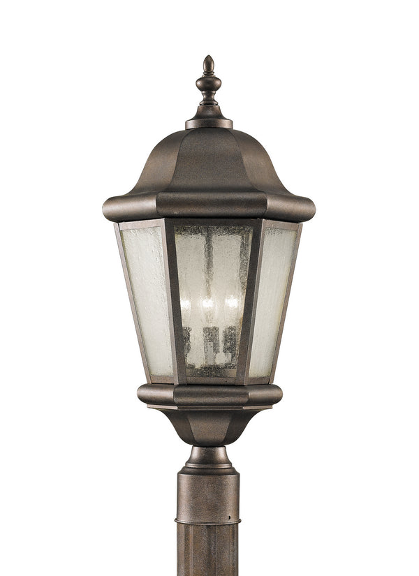 Generation Lighting - OL5907CB - Three Light Outdoor Post Lantern - Martinsville - Corinthian Bronze from Lighting & Bulbs Unlimited in Charlotte, NC