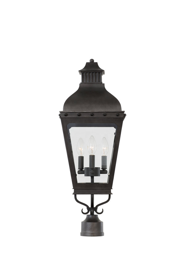 Kalco - 403300AI - Three Light Post - Pier Mount - Winchester Outdoor - Aged Iron from Lighting & Bulbs Unlimited in Charlotte, NC