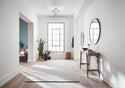 Three Light Semi Flush Mount from the Arlo Collection in Natural Brass Finish by Kichler