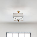 Three Light Semi Flush Mount from the Arlo Collection in Natural Brass Finish by Kichler