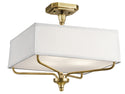 Kichler - 43309NBR - Three Light Semi Flush Mount - Arlo - Natural Brass from Lighting & Bulbs Unlimited in Charlotte, NC