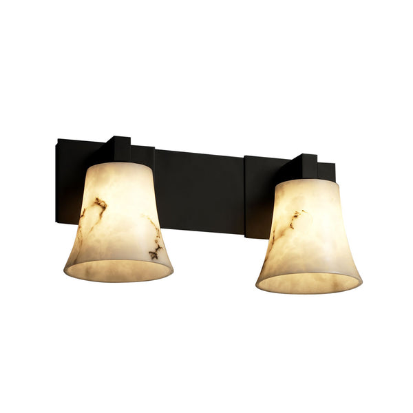 Justice Designs - FAL-8922-20-MBLK - Two Light Bath Bar - LumenAria - Matte Black from Lighting & Bulbs Unlimited in Charlotte, NC