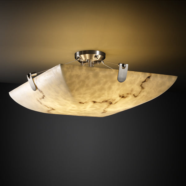 Justice Designs - FAL-9611-25-NCKL-LED3-3000 - LED Semi-Flush Mount - LumenAria - Brushed Nickel from Lighting & Bulbs Unlimited in Charlotte, NC