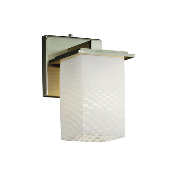Justice Designs - FSN-8671-15-WEVE-NCKL - Wall Sconce - Fusion - Brushed Nickel from Lighting & Bulbs Unlimited in Charlotte, NC