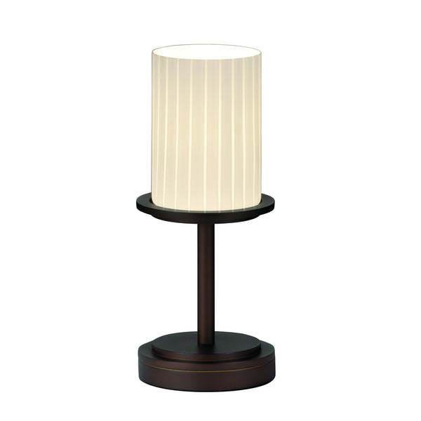 Justice Designs - FSN-8798-10-RBON-DBRZ - One Light Table Lamp - Fusion - Dark Bronze from Lighting & Bulbs Unlimited in Charlotte, NC