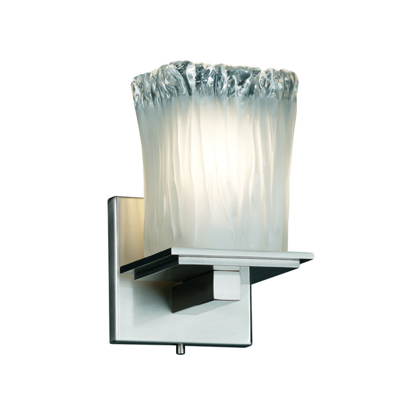 Justice Designs - GLA-8671-26-WTFR-NCKL - Wall Sconce - Veneto Luce - Brushed Nickel from Lighting & Bulbs Unlimited in Charlotte, NC