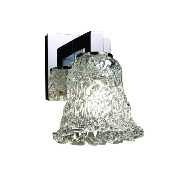 Justice Designs - GLA-8921-20-LACE-CROM - Wall Sconce - Veneto Luce - Polished Chrome from Lighting & Bulbs Unlimited in Charlotte, NC
