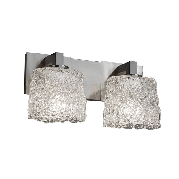 Justice Designs - GLA-8922-30-LACE-NCKL - Two Light Bath Bar - Veneto Luce - Brushed Nickel from Lighting & Bulbs Unlimited in Charlotte, NC
