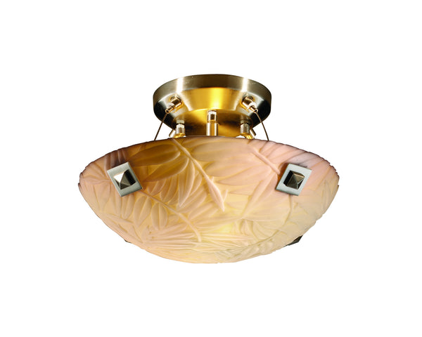 Justice Designs - PNA-9650-35-BMBO-NCKL-F4 - Semi-Flush Mount - Porcelina - Brushed Nickel from Lighting & Bulbs Unlimited in Charlotte, NC
