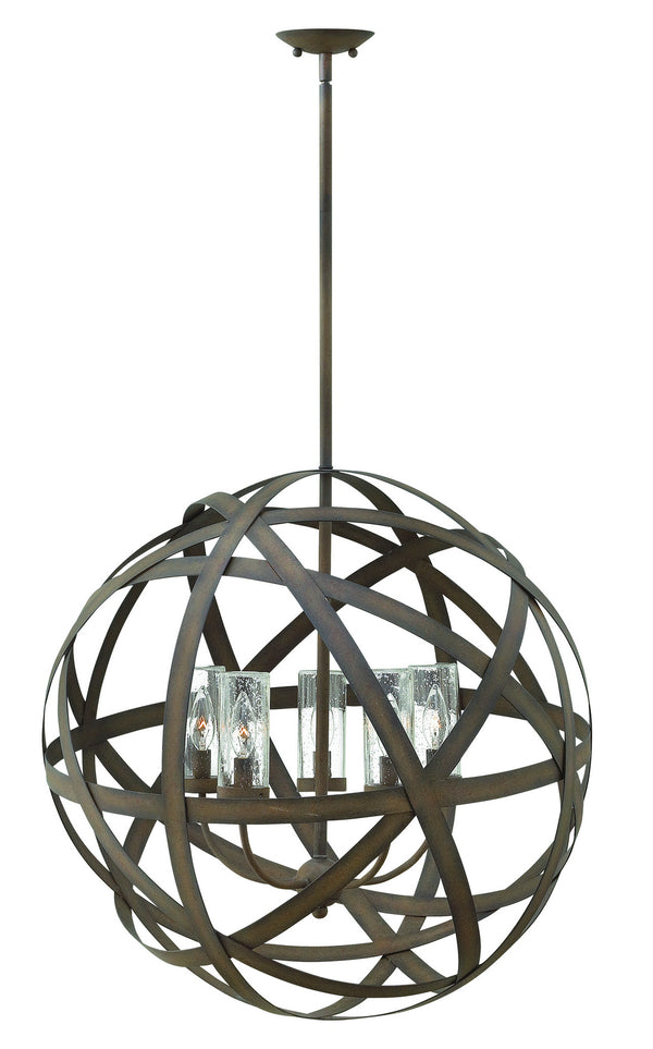 Hinkley - 29705VI - LED Outdoor Chandelier - Carson - Vintage Iron from Lighting & Bulbs Unlimited in Charlotte, NC
