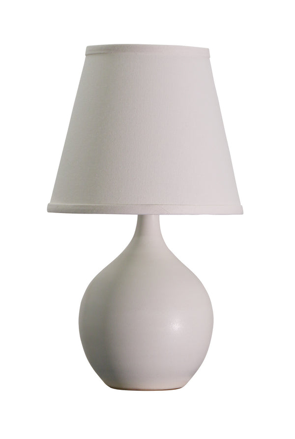 One Light Table Lamp from the Scatchard Collection in White Matte Finish by House of Troy