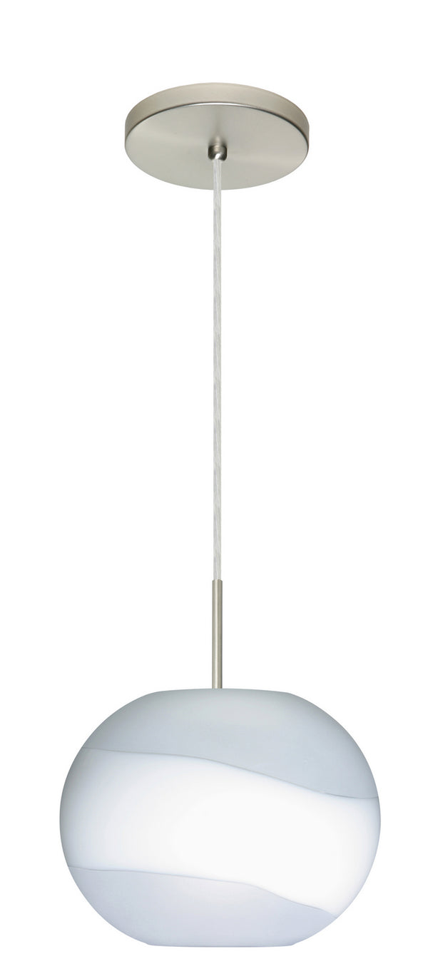 Besa - 1JT-477699-LED-SN - One Light Pendant - Luna - Satin Nickel from Lighting & Bulbs Unlimited in Charlotte, NC