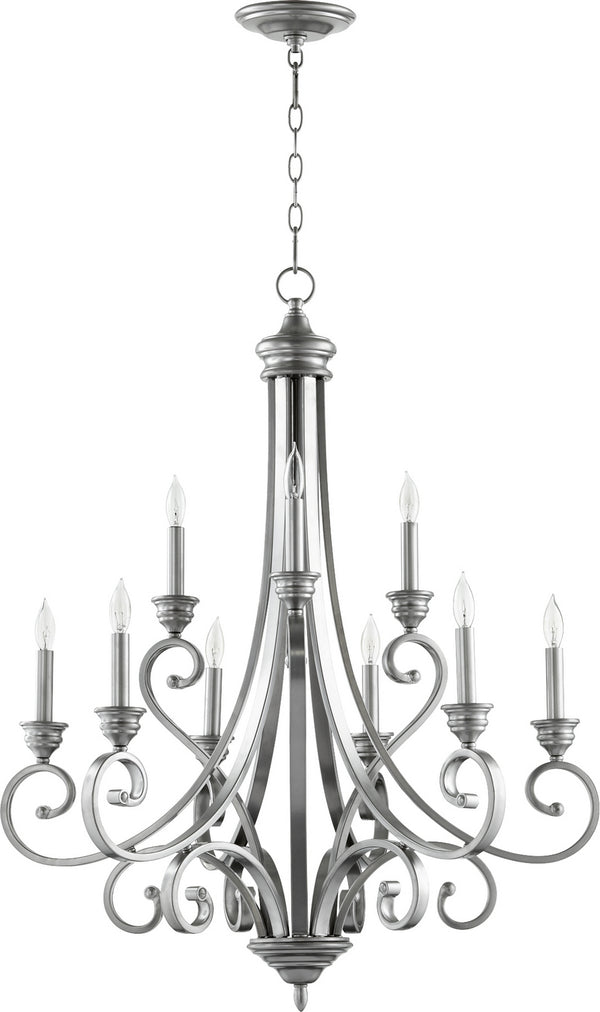 Quorum - 6054-9-64 - Nine Light Chandelier - Bryant - Classic Nickel from Lighting & Bulbs Unlimited in Charlotte, NC