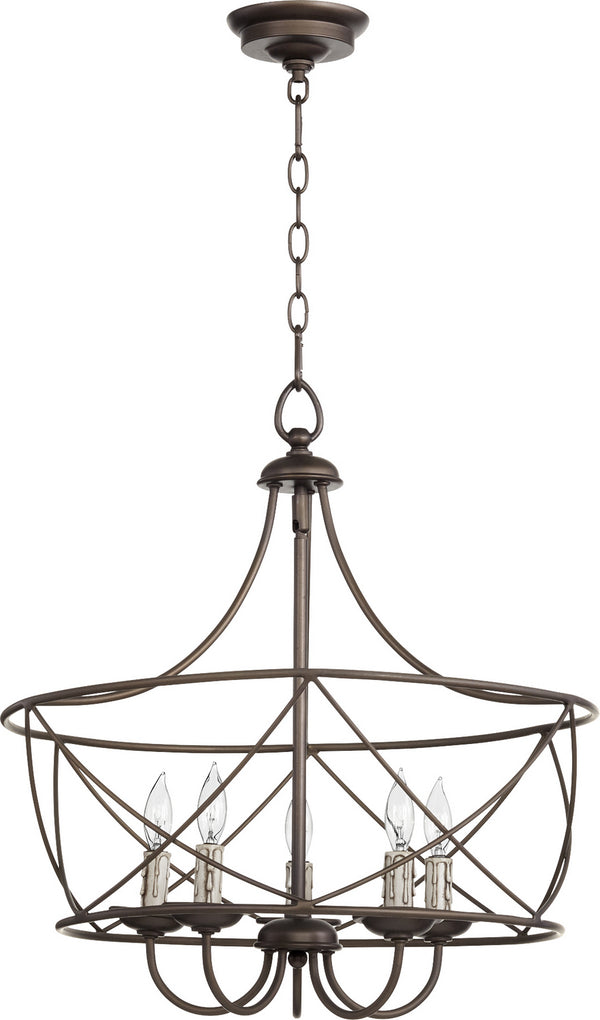 Quorum - 6416-5-86 - Five Light Pendant - Cilia - Oiled Bronze from Lighting & Bulbs Unlimited in Charlotte, NC