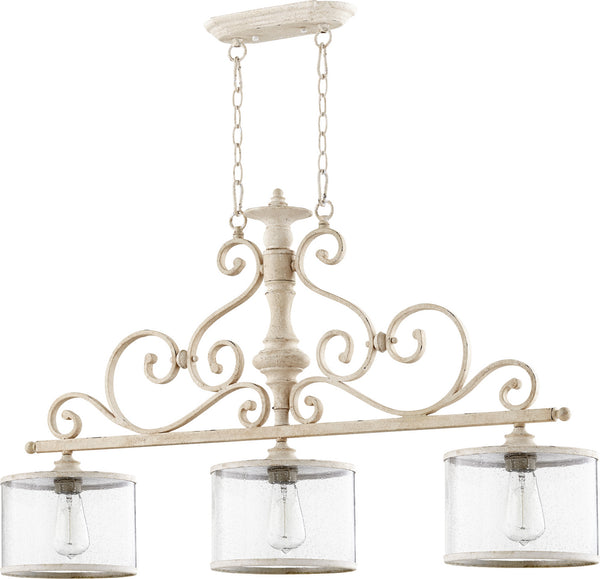 Quorum - 6573-3-70 - Three Light Island Pendant - San Miguel - Persian White from Lighting & Bulbs Unlimited in Charlotte, NC