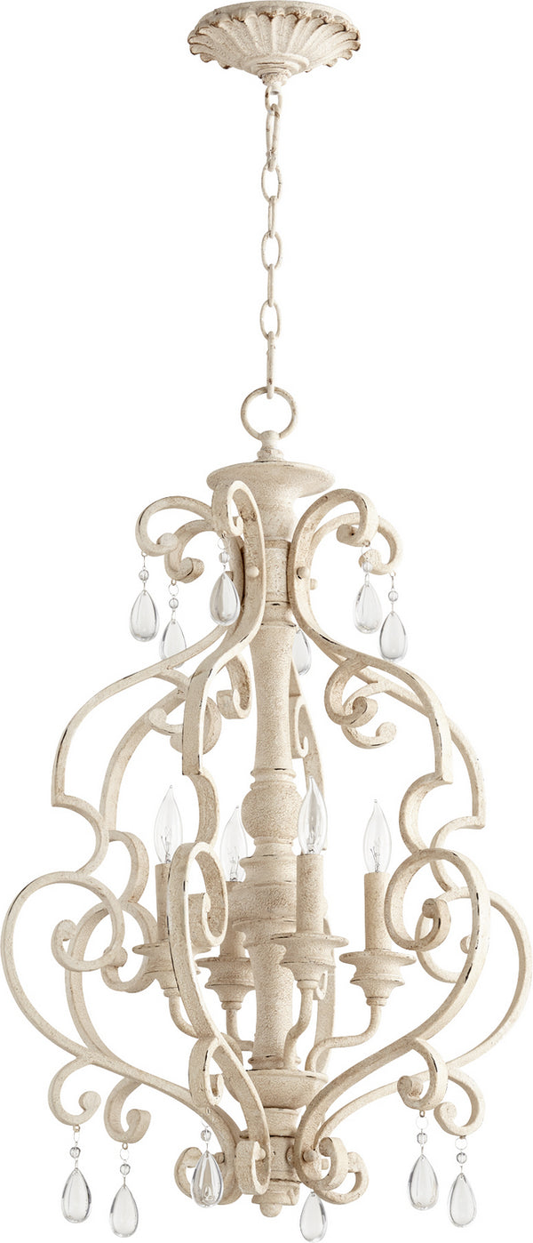 Quorum - 6873-4-70 - Four Light Entry Pendant - San Miguel - Persian White from Lighting & Bulbs Unlimited in Charlotte, NC