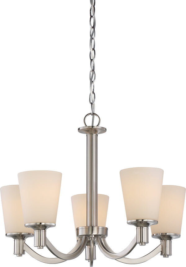 Nuvo Lighting - 60-5825 - Five Light Chandelier - Laguna - Brushed Nickel from Lighting & Bulbs Unlimited in Charlotte, NC