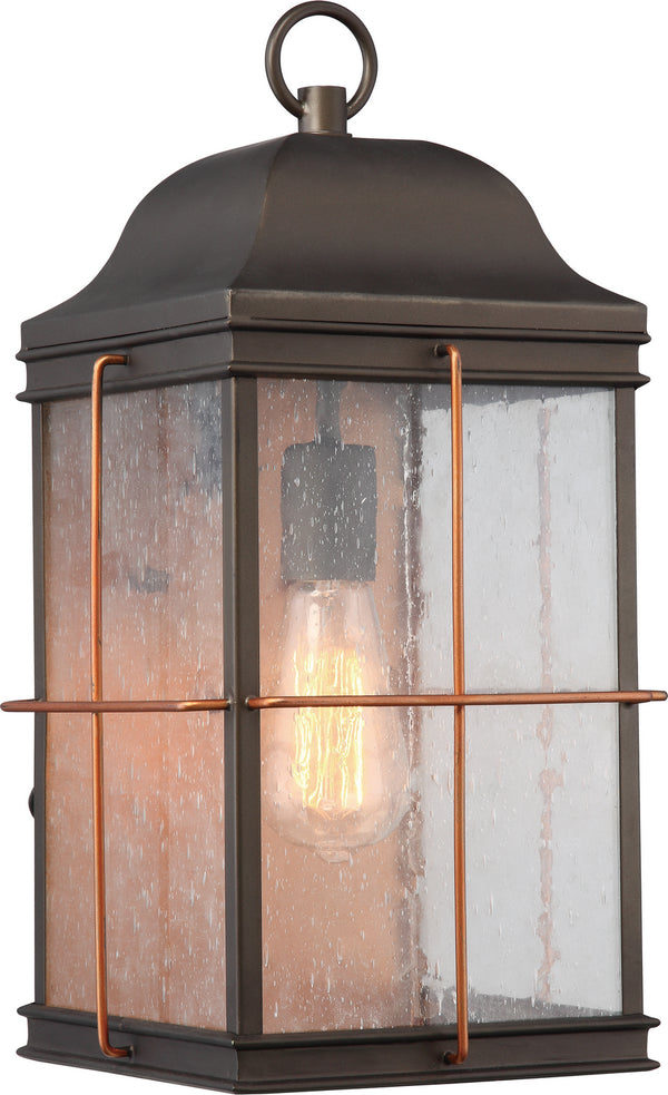 Nuvo Lighting - 60-5833 - One Light Outdoor Wall Lantern - Howell - Bronze / Copper Accents from Lighting & Bulbs Unlimited in Charlotte, NC