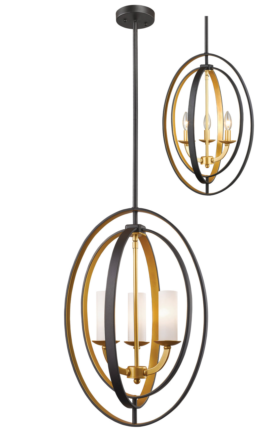 Z-Lite - 6004-3S-BZGD - Three Light Pendant - Ashling - Bronze Gold from Lighting & Bulbs Unlimited in Charlotte, NC