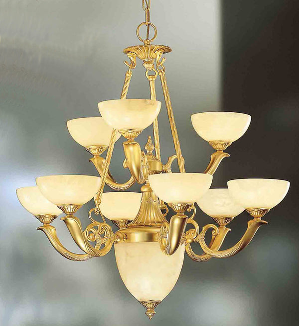 Classic Lighting - 5666 GM - Ten Light Chandelier - Valencia - Gold Matte from Lighting & Bulbs Unlimited in Charlotte, NC
