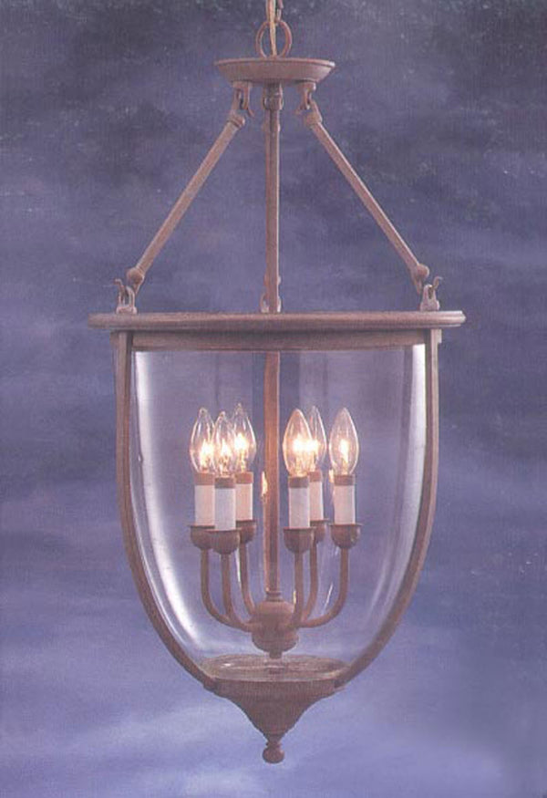Classic Lighting - 7906 WC - Six Light Pendant - Asheville Lanterns - Weathered Clay from Lighting & Bulbs Unlimited in Charlotte, NC