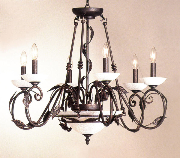 Classic Lighting - 9284 RC - Eight Light Chandelier - Capri - Rust-Copper from Lighting & Bulbs Unlimited in Charlotte, NC