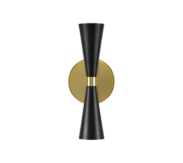 Kalco - 310422BVB - LED Wall Sconce - Milo - Black and Vintage Brass from Lighting & Bulbs Unlimited in Charlotte, NC