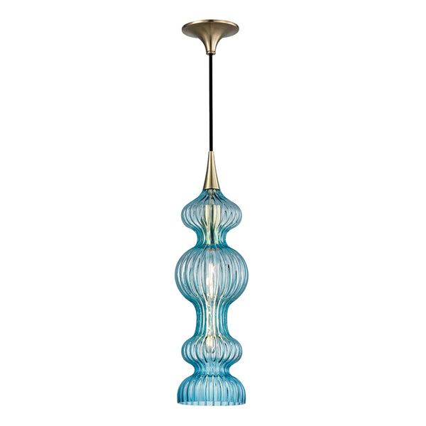 Hudson Valley - 1600-AGB-BL - One Light Pendant - Pomfret - Aged Brass from Lighting & Bulbs Unlimited in Charlotte, NC