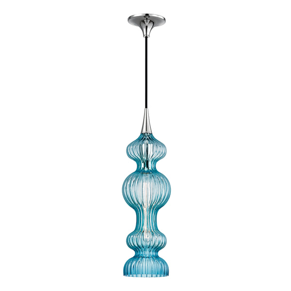 Hudson Valley - 1600-PN-BL - One Light Pendant - Pomfret - Polished Nickel from Lighting & Bulbs Unlimited in Charlotte, NC