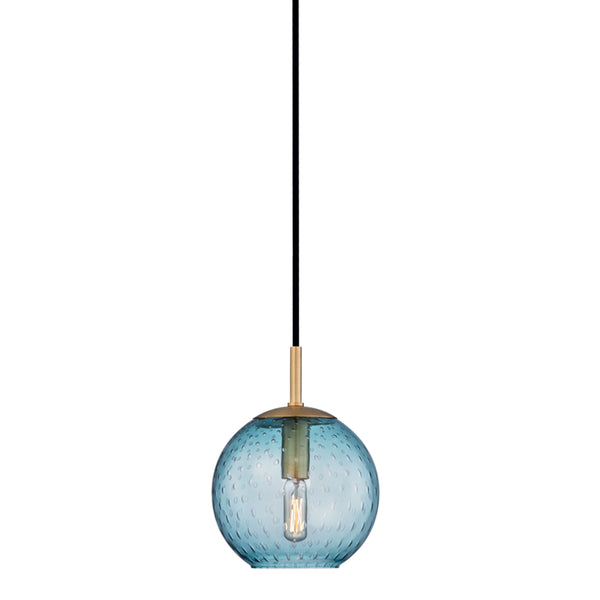 Hudson Valley - 2007-AGB-BL - One Light Pendant - Rousseau - Aged Brass from Lighting & Bulbs Unlimited in Charlotte, NC