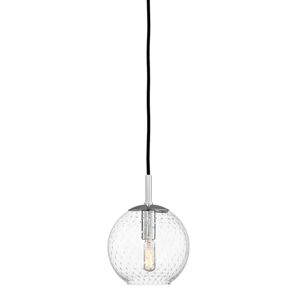 Hudson Valley - 2007-PC-CL - One Light Pendant - Rousseau - Polished Chrome from Lighting & Bulbs Unlimited in Charlotte, NC