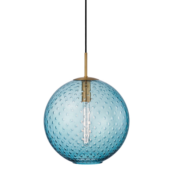 Hudson Valley - 2015-AGB-BL - One Light Pendant - Rousseau - Aged Brass from Lighting & Bulbs Unlimited in Charlotte, NC